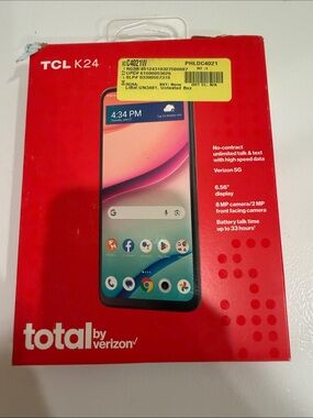 TCL K24 Smartphone Box - Red Packaging
